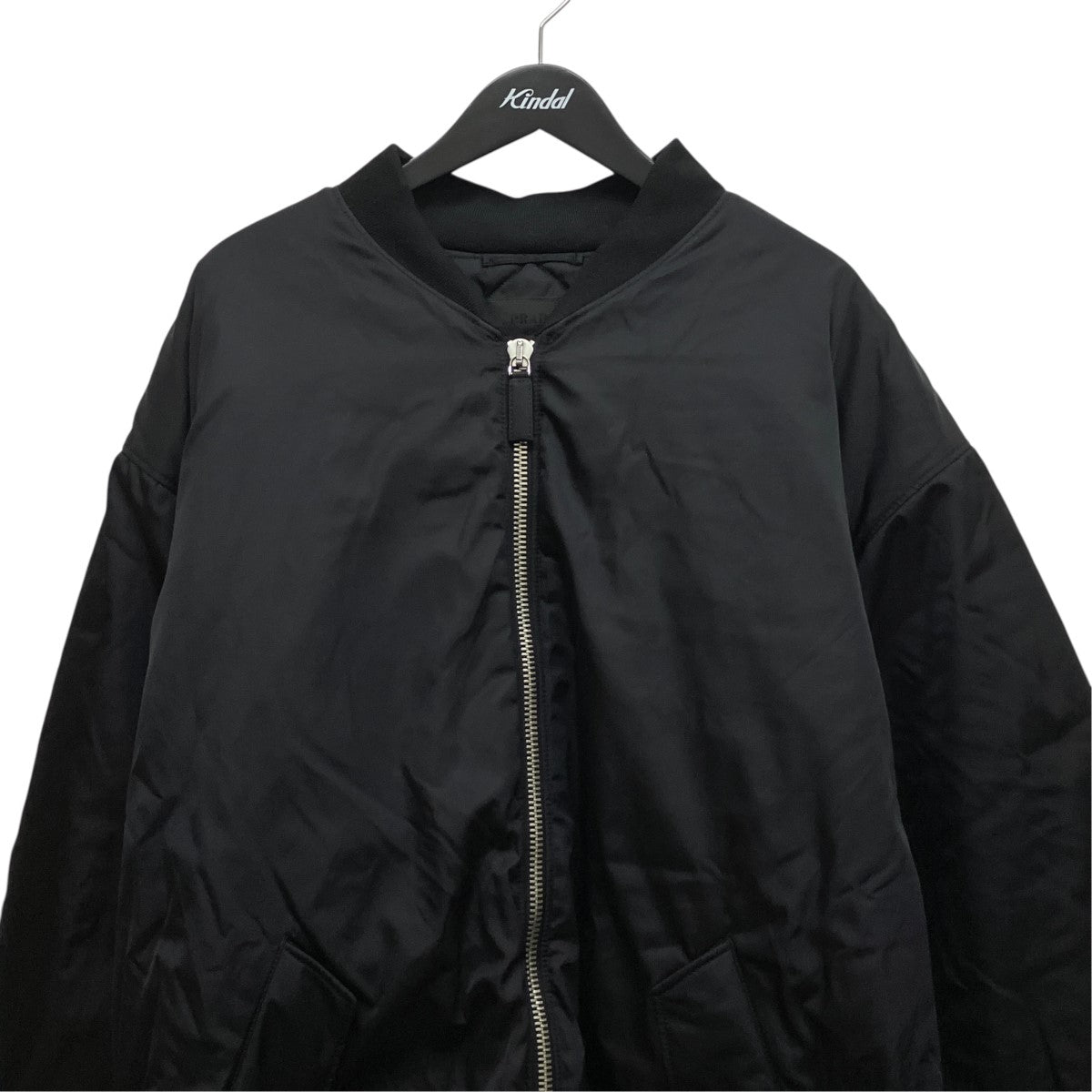 PRADA 三角プレートベルトポーチ付中綿ボンバージャケットSGX093 古着・中古-5枚目のアイテム画像