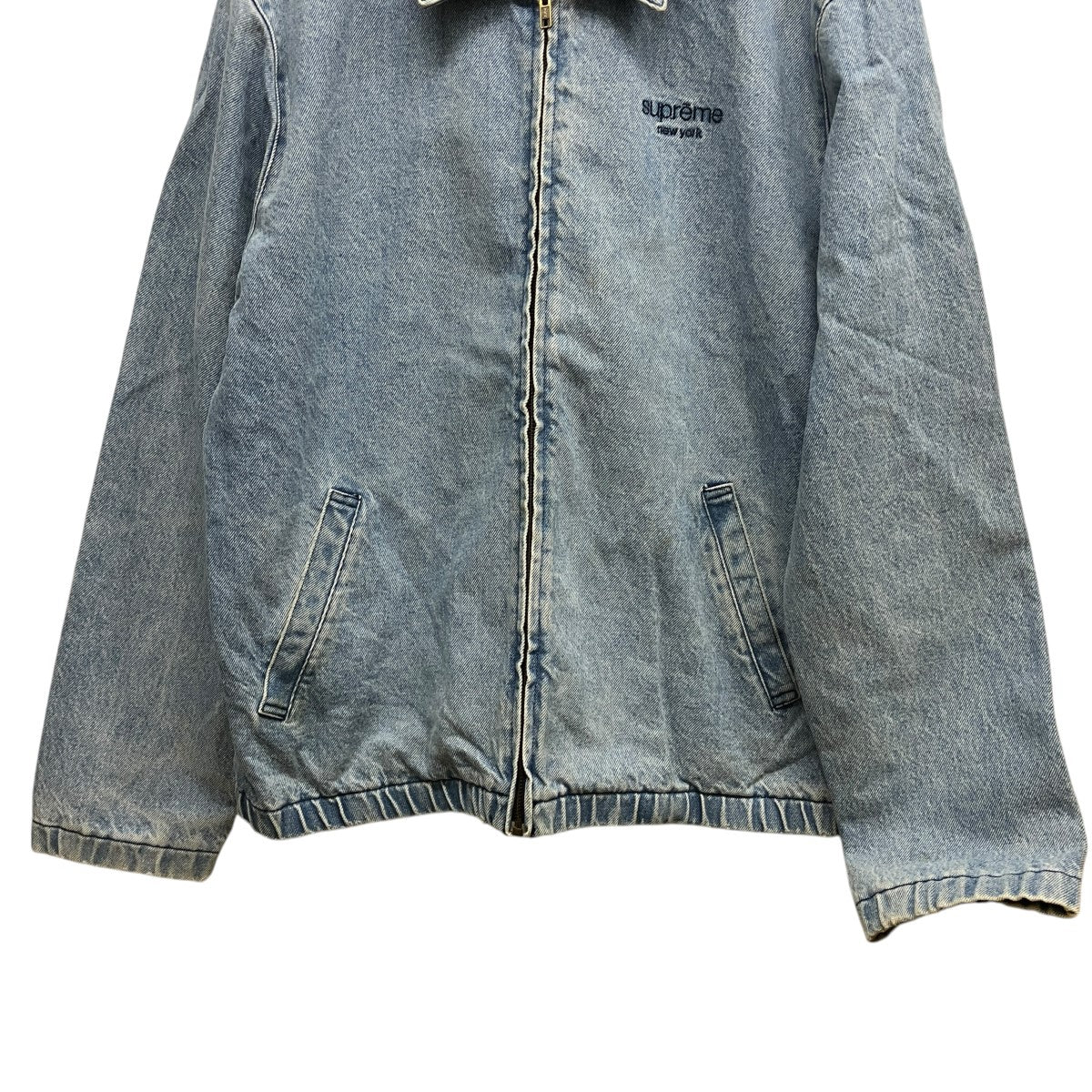 Supreme 16AWDenim Harrington Jacketジップアップデニムジャケット 古着・中古-4枚目のアイテム画像
