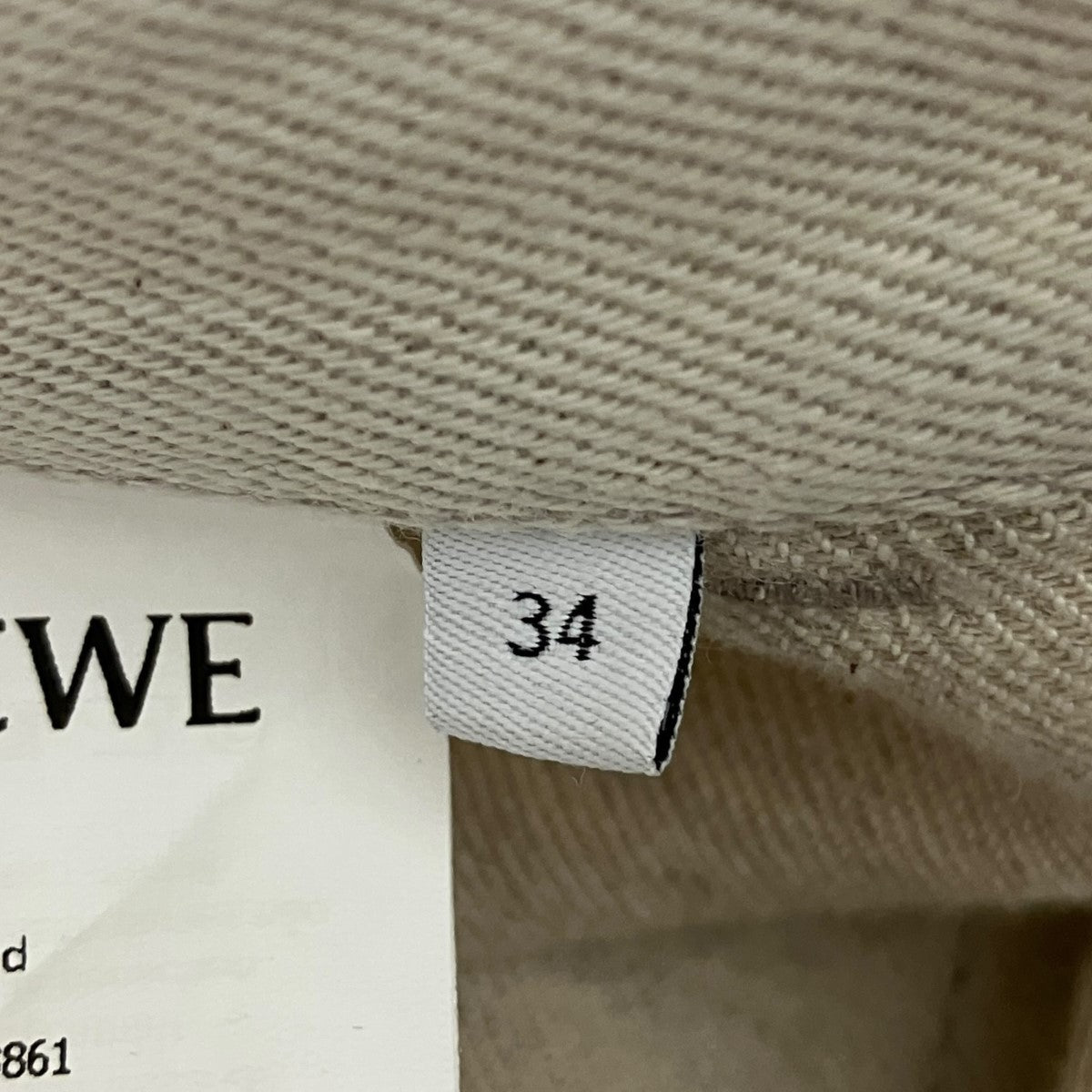 LOEWE コットンリネンワイドパンツS359Y04XED 古着・中古-6枚目のアイテム画像
