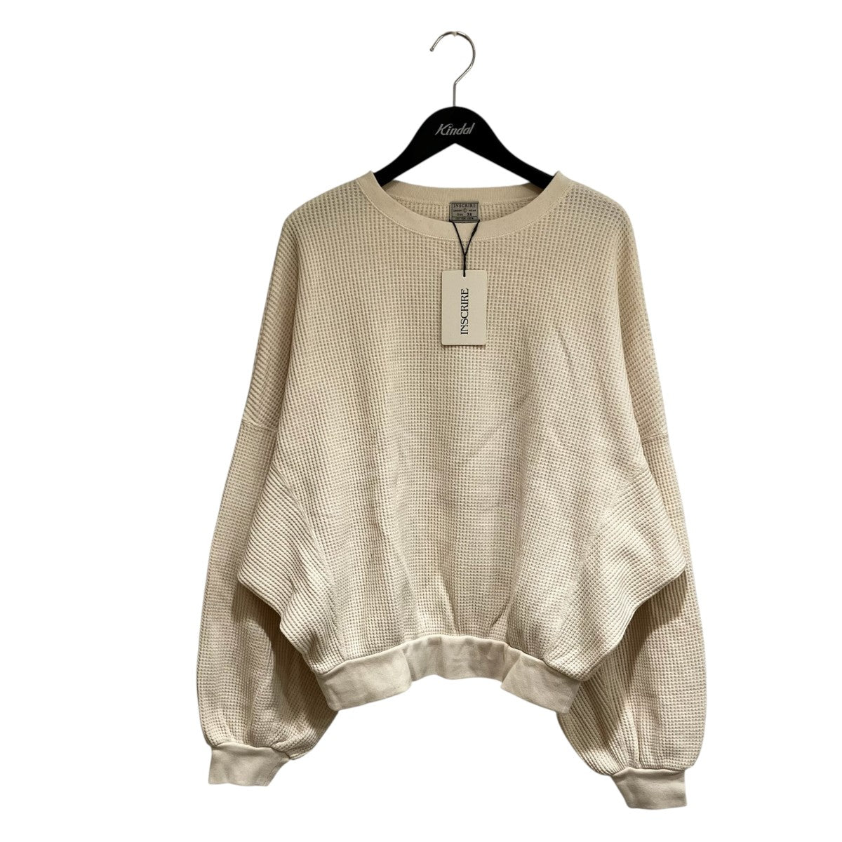 INSCRIRE Thermal Dolman TeeサーマルスウェットI25AW-CUT16 古着・中古-1枚目のアイテム画像