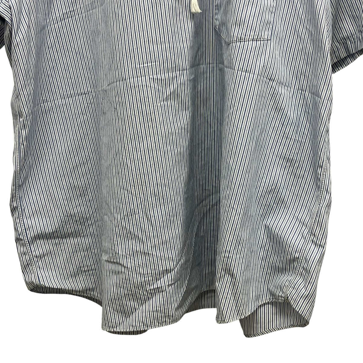 COMME des GARCONS SHIRT ハーフジップストライプフード半袖シャツ 古着・中古-4枚目のアイテム画像