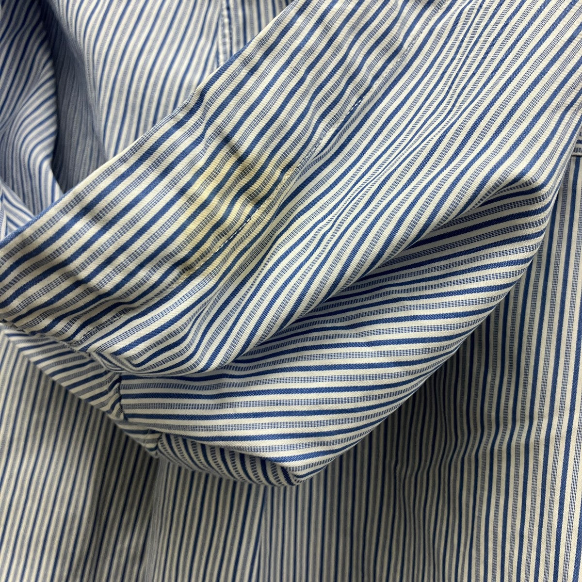 COMME des GARCONS SHIRT ハーフジップストライプフード半袖シャツ 古着・中古-8枚目のアイテム画像