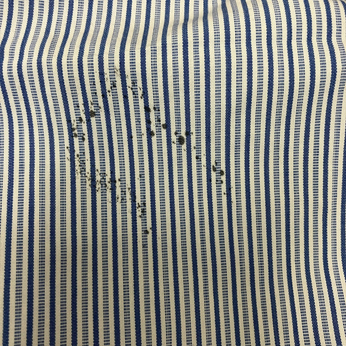 COMME des GARCONS SHIRT ハーフジップストライプフード半袖シャツ 古着・中古-9枚目のアイテム画像