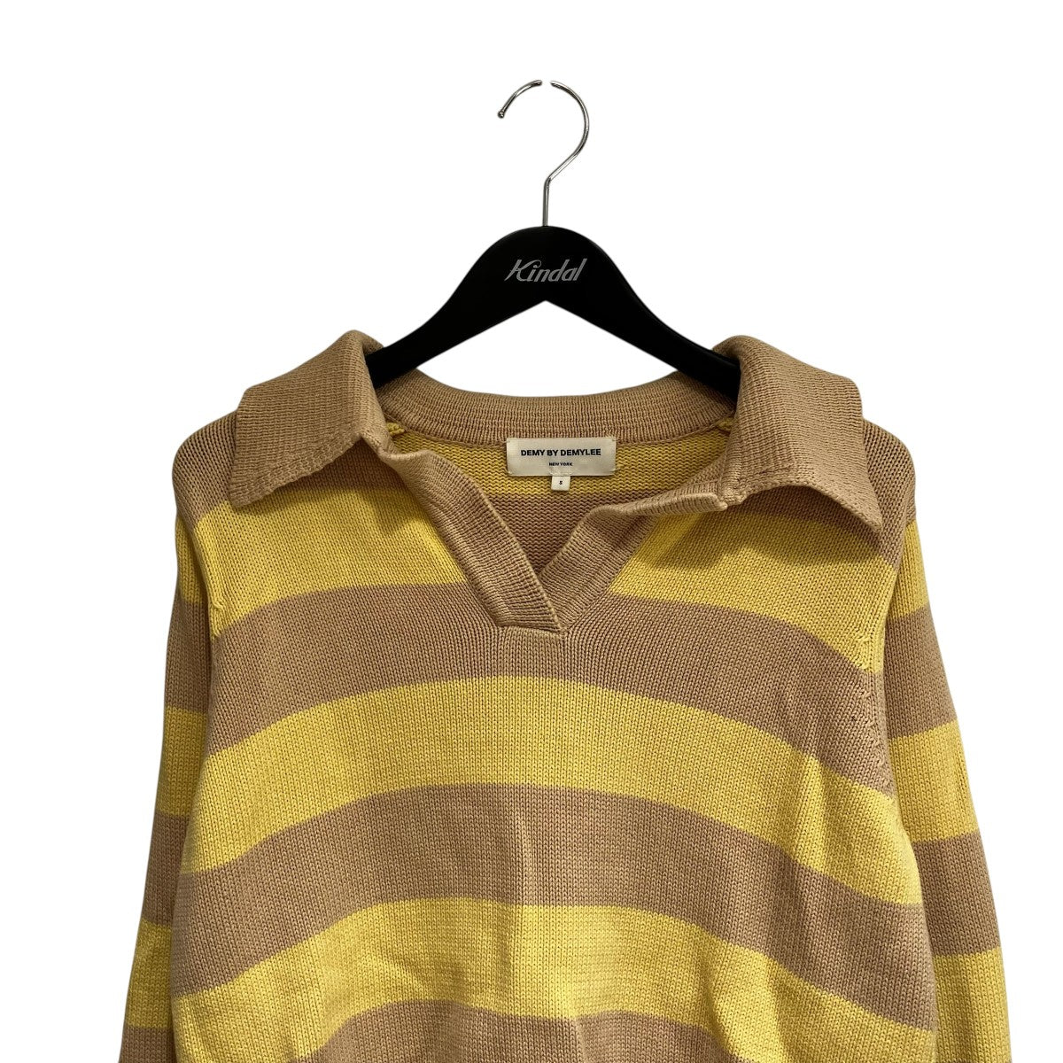 DEMY BY DEMYLEE スキッパーニットシャツ 古着・中古-3枚目のアイテム画像
