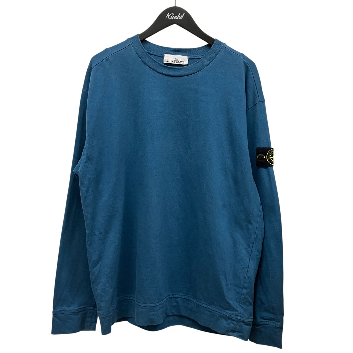 STONE ISLAND HEAVY COTTON JERSEY GARMENT DYEDパッチ付きロングスリーブスウェット811563750 古着・中古-1枚目のアイテム画像