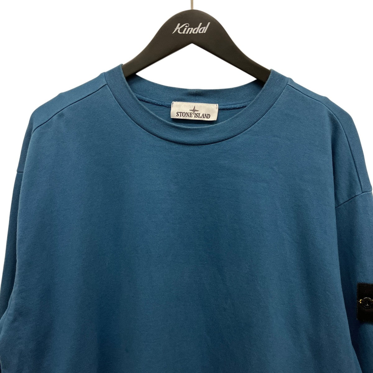STONE ISLAND HEAVY COTTON JERSEY GARMENT DYEDパッチ付きロングスリーブスウェット811563750 古着・中古-3枚目のアイテム画像