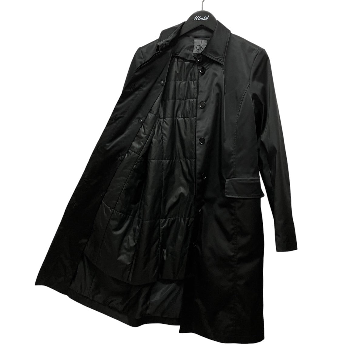 Calvin Klein ベルテッドナイロンステンカラーコート438502 古着・中古-5枚目のアイテム画像