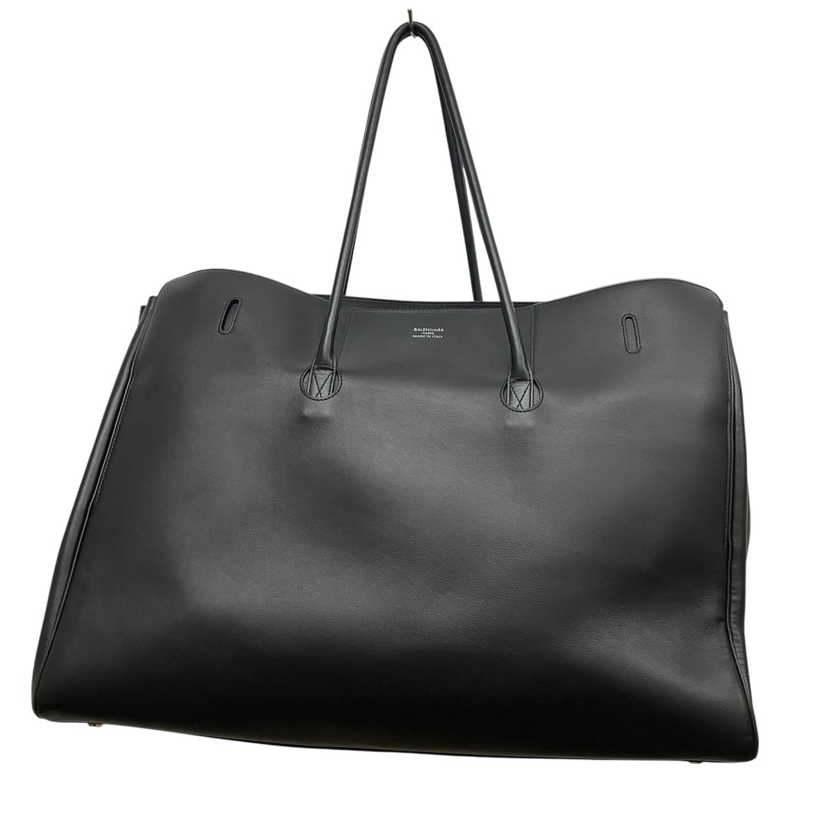 BALENCIAGA 製造番号なしベルエアーエクストララージレザーキャリーバッグ805480 Bel Air XL Leather Carry Bag 古着・中古-2枚目のアイテム画像