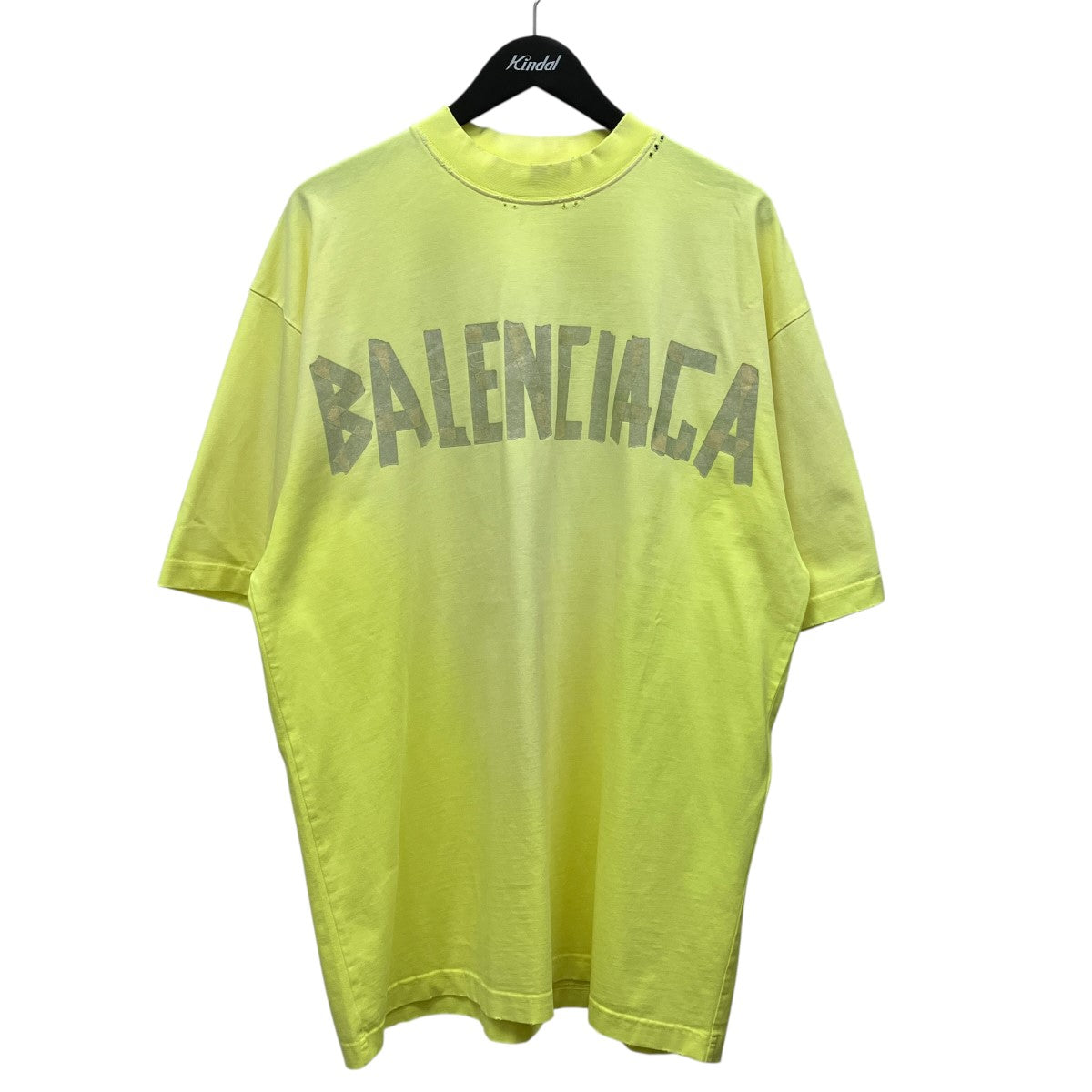 BALENCIAGA テープロゴプリントTシャツ739784 Tape Type-Tshirt 古着・中古-1枚目のアイテム画像