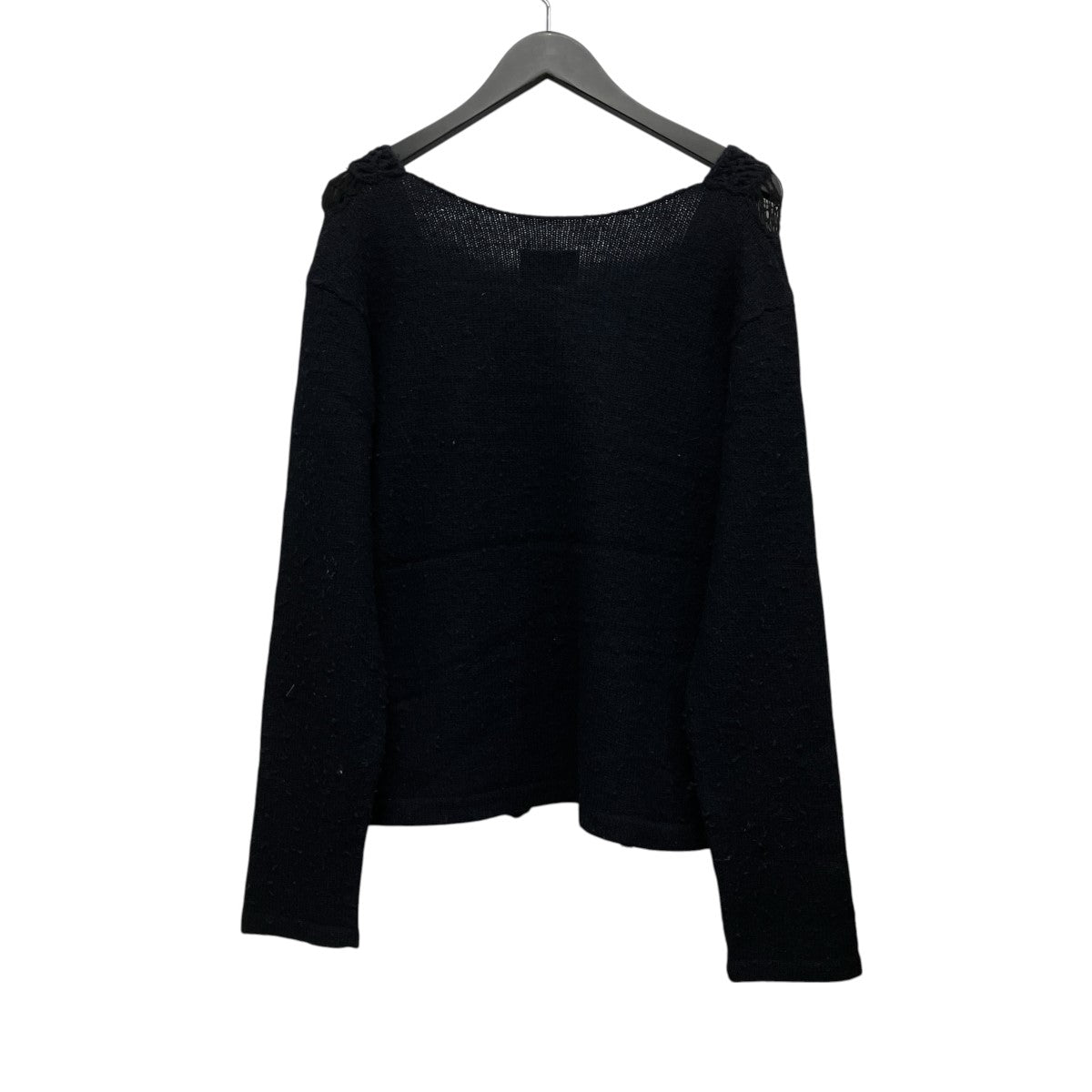 PEIEN ウールモヘア鉤針Knit Topsスリットメッシュニット 古着・中古-2枚目のアイテム画像