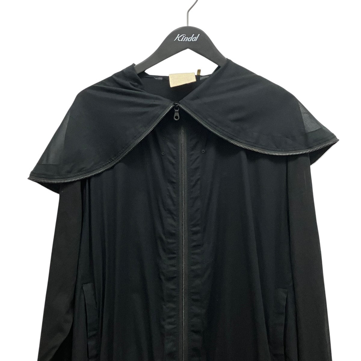 TRTRBZ HOODIEシースルーフーデッドジップアップパーカーJI-25SS-HD01