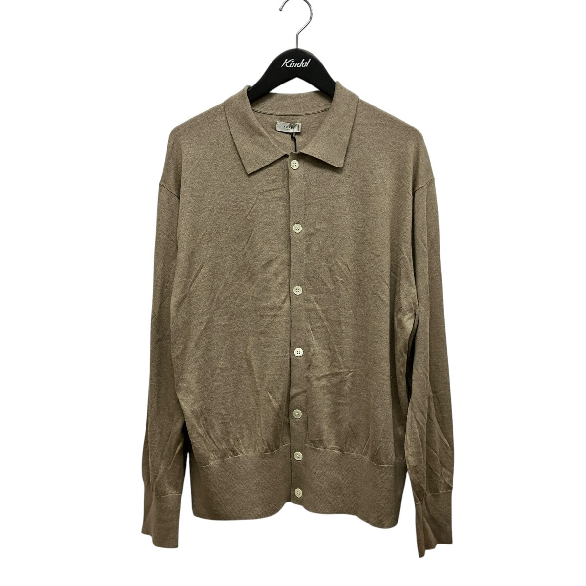 YOKE 26SSSilk Cashmere Knit Shirtシルクカシミヤ襟付きニットカーディガンYK26SS01239S 古着・中古-1枚目のアイテム画像