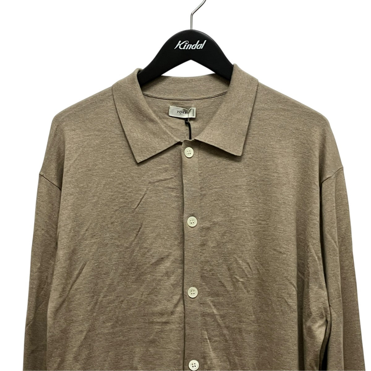 YOKE 26SSSilk Cashmere Knit Shirtシルクカシミヤ襟付きニットカーディガンYK26SS01239S 古着・中古-3枚目のアイテム画像