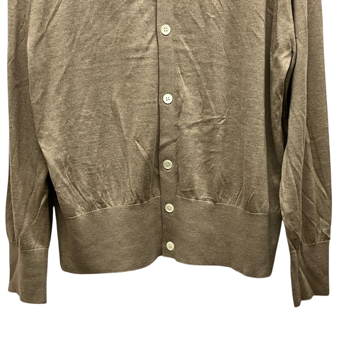 YOKE 26SSSilk Cashmere Knit Shirtシルクカシミヤ襟付きニットカーディガンYK26SS01239S 古着・中古-4枚目のアイテム画像