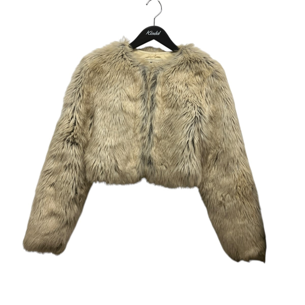HELMUT LANG ノーカラージップアップフェイクファージャケット9A110Z 古着・中古-1枚目のアイテム画像