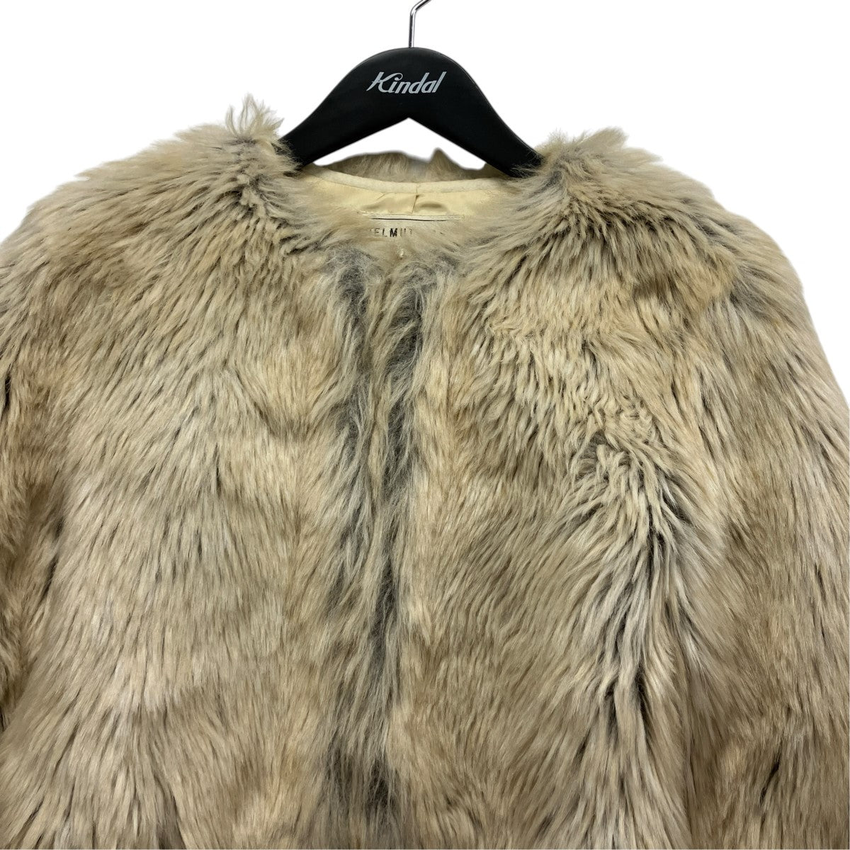 HELMUT LANG ノーカラージップアップフェイクファージャケット9A110Z 古着・中古-3枚目のアイテム画像