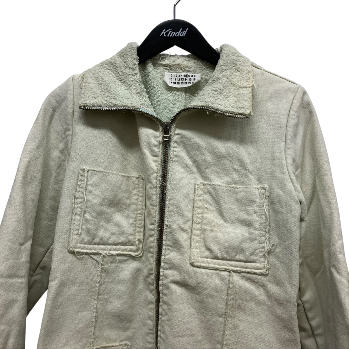 Maison Martin Margiela 6 裏ボアダメージ加工4ポケットジップアップジャケット532K0760957 古着・中古-3枚目のアイテム画像