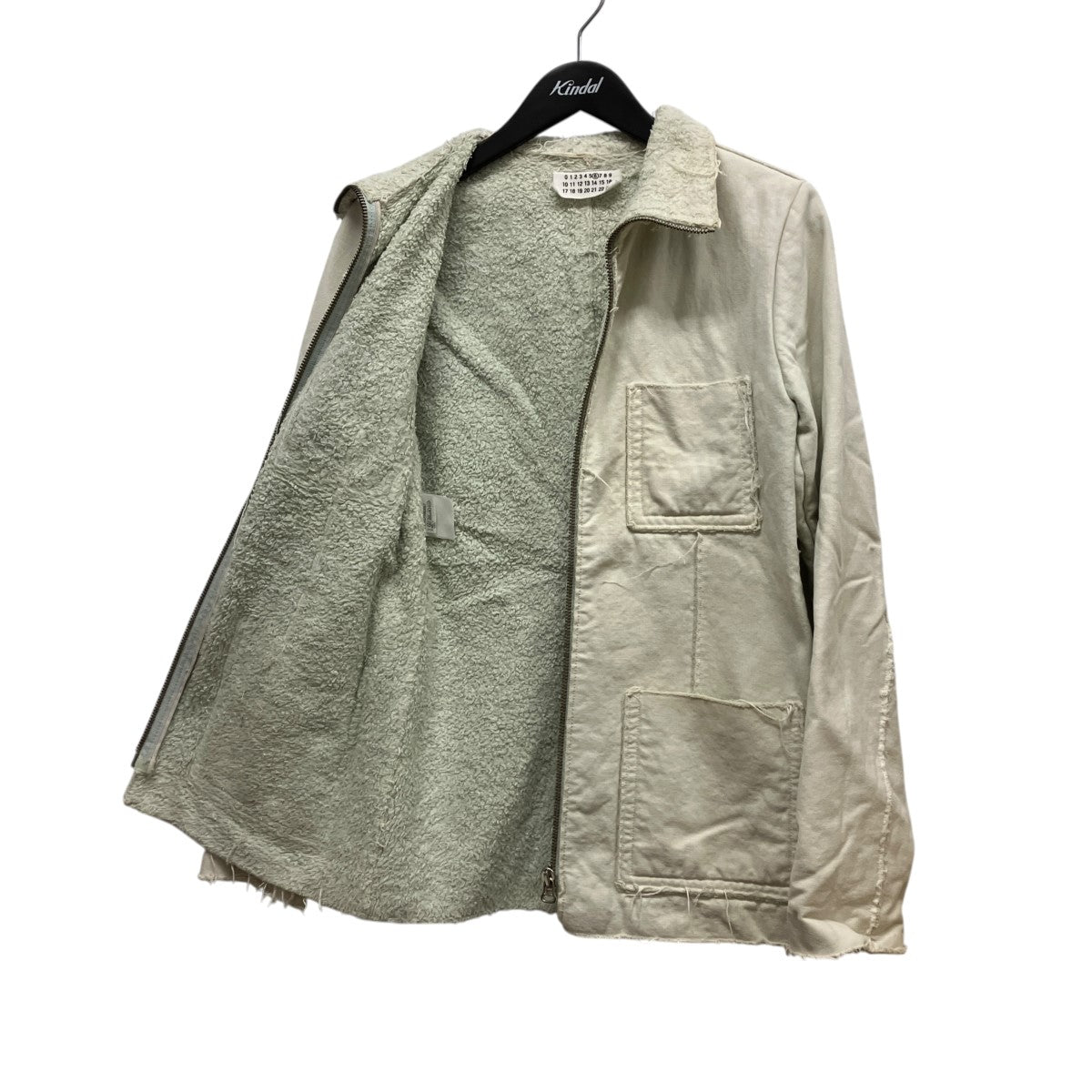Maison Martin Margiela 6 裏ボアダメージ加工4ポケットジップアップジャケット532K0760957 古着・中古-5枚目のアイテム画像