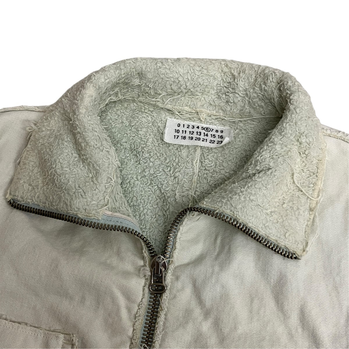 Maison Martin Margiela 6 裏ボアダメージ加工4ポケットジップアップジャケット532K0760957 古着・中古-9枚目のアイテム画像