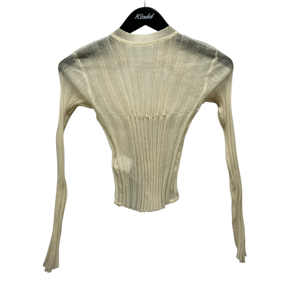 16G SHEER WIDE RIB CARDIGANバックリボンシースルーカットソー25SKN-#733L
