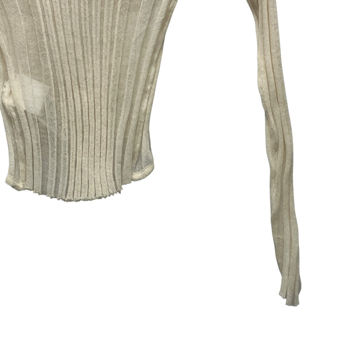 16G SHEER WIDE RIB CARDIGANバックリボンシースルーカットソー25SKN-#733L