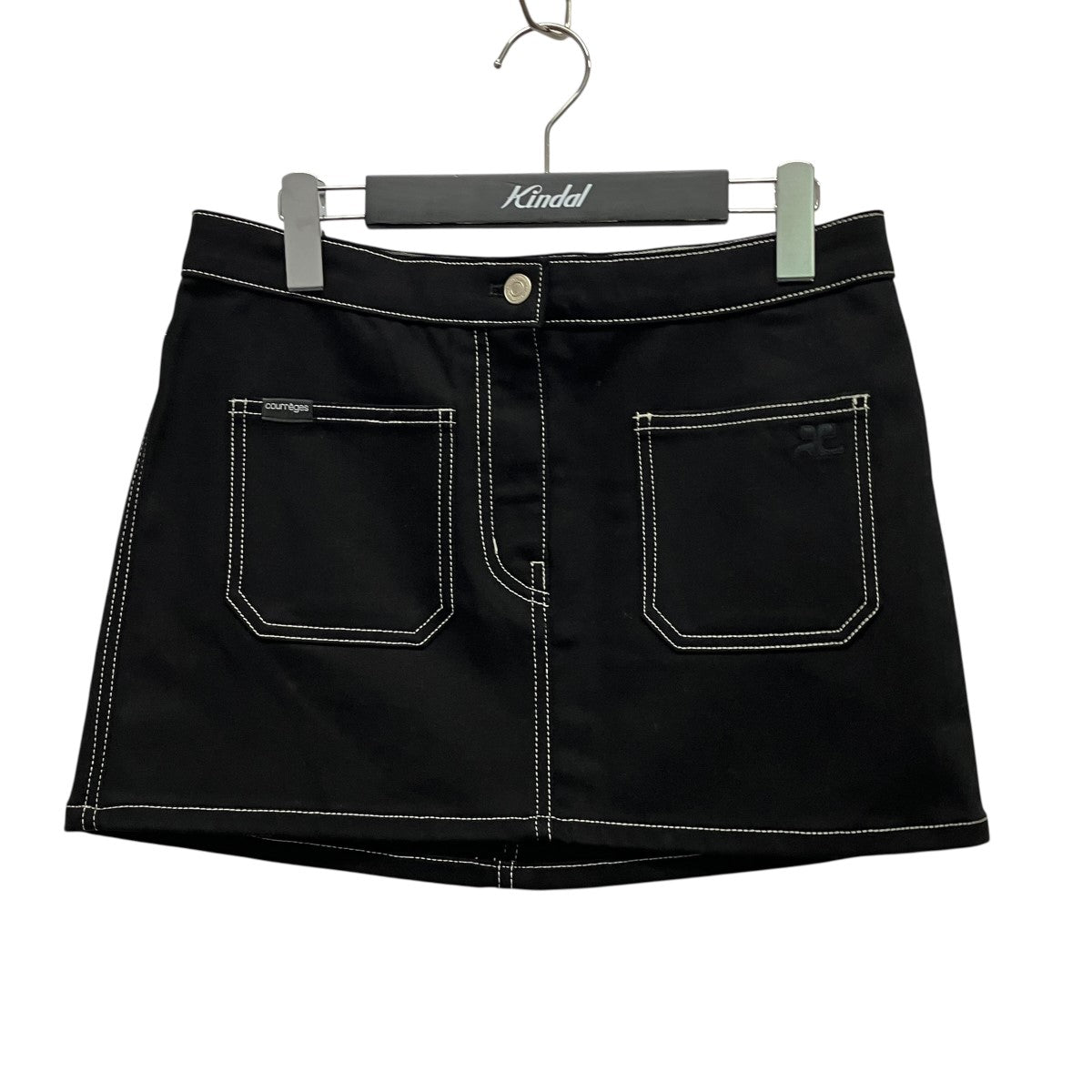 2-POKET-DENIMステッチデザインデニムミニスカート324DJU191DE0020