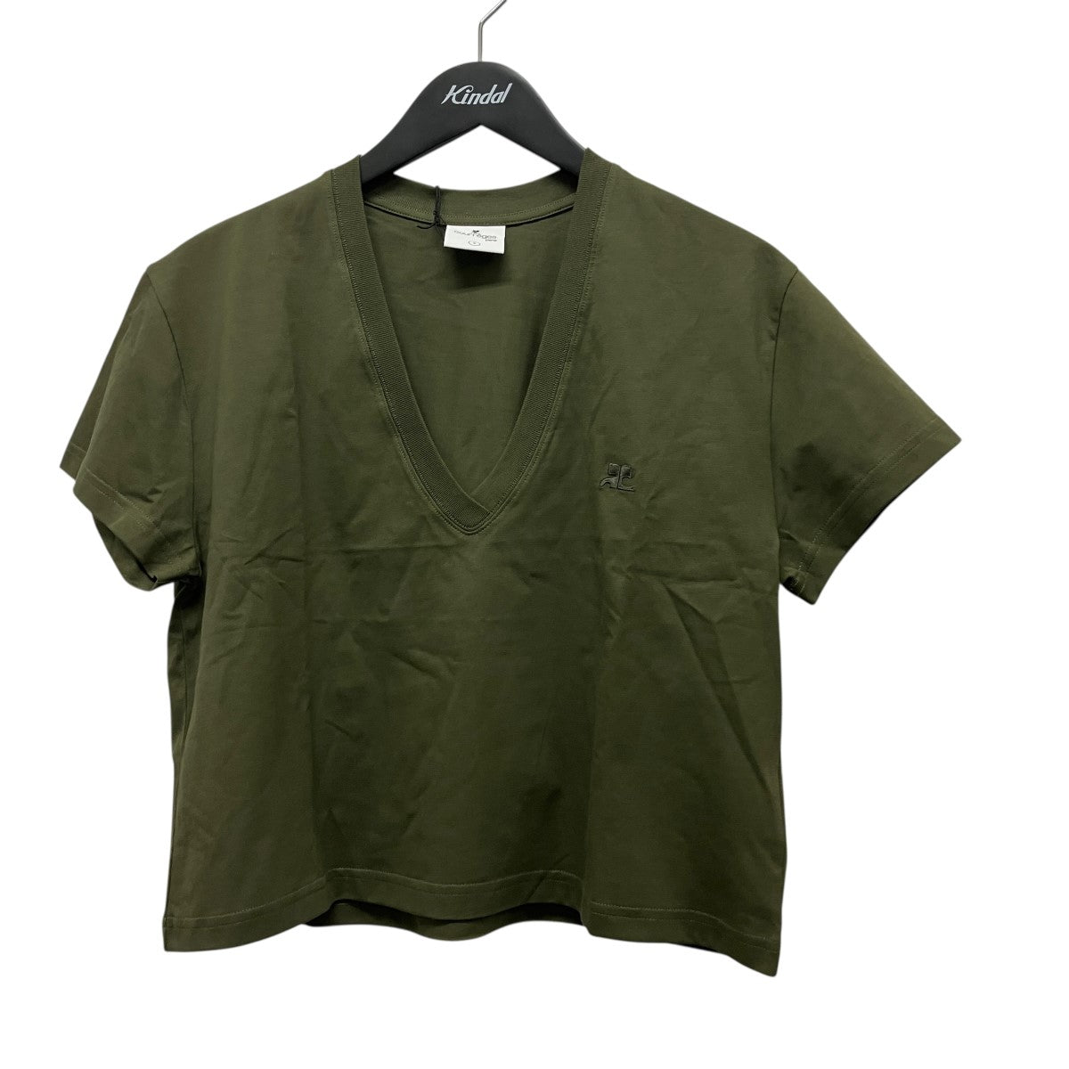 V Neck Cropped T-ShirtVネッククロップドTシャツ224JTS138JS0107