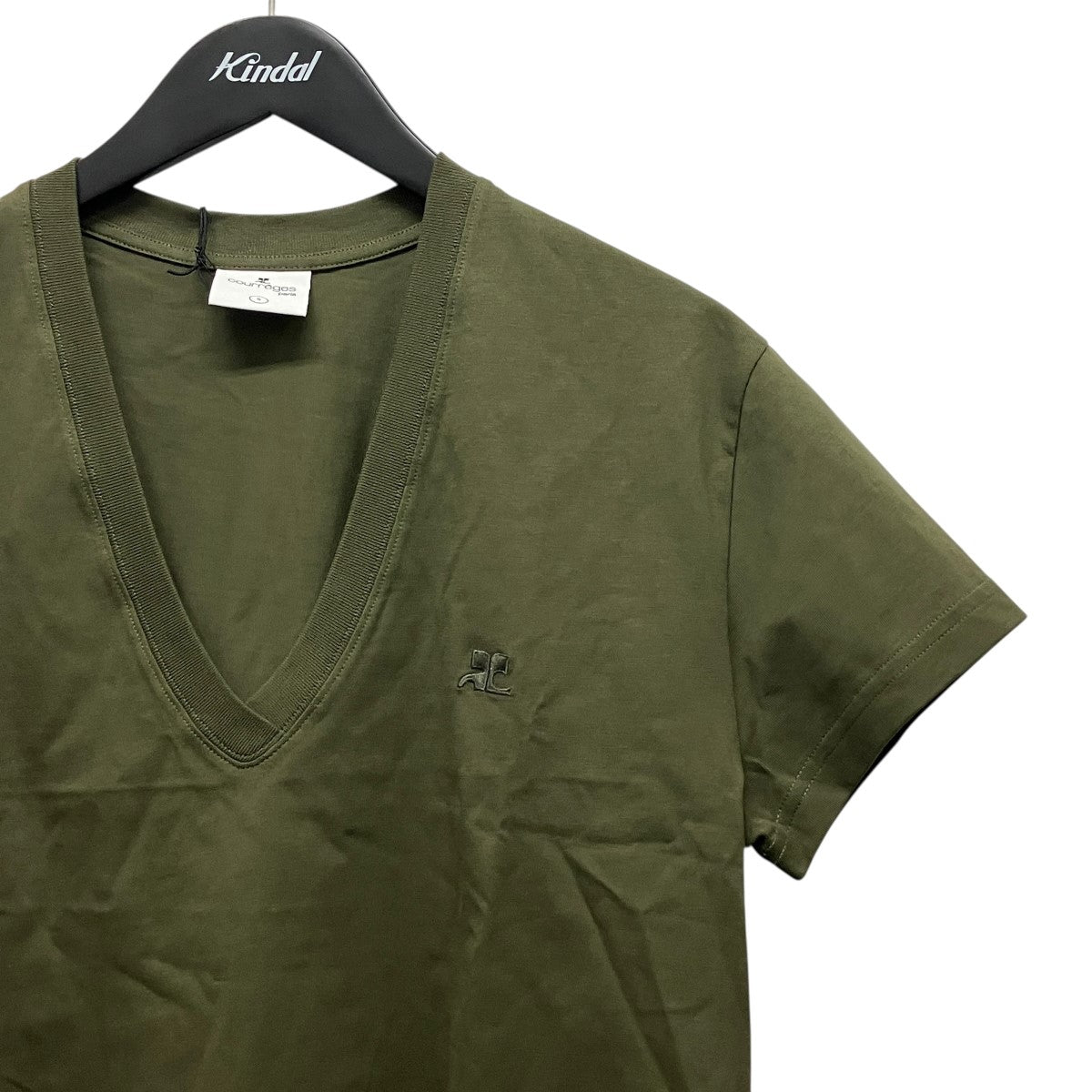 V Neck Cropped T-ShirtVネッククロップドTシャツ224JTS138JS0107