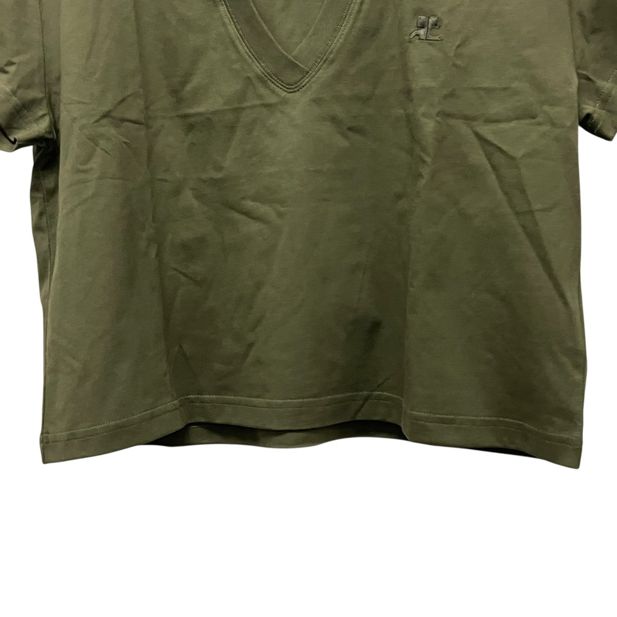 V Neck Cropped T-ShirtVネッククロップドTシャツ224JTS138JS0107