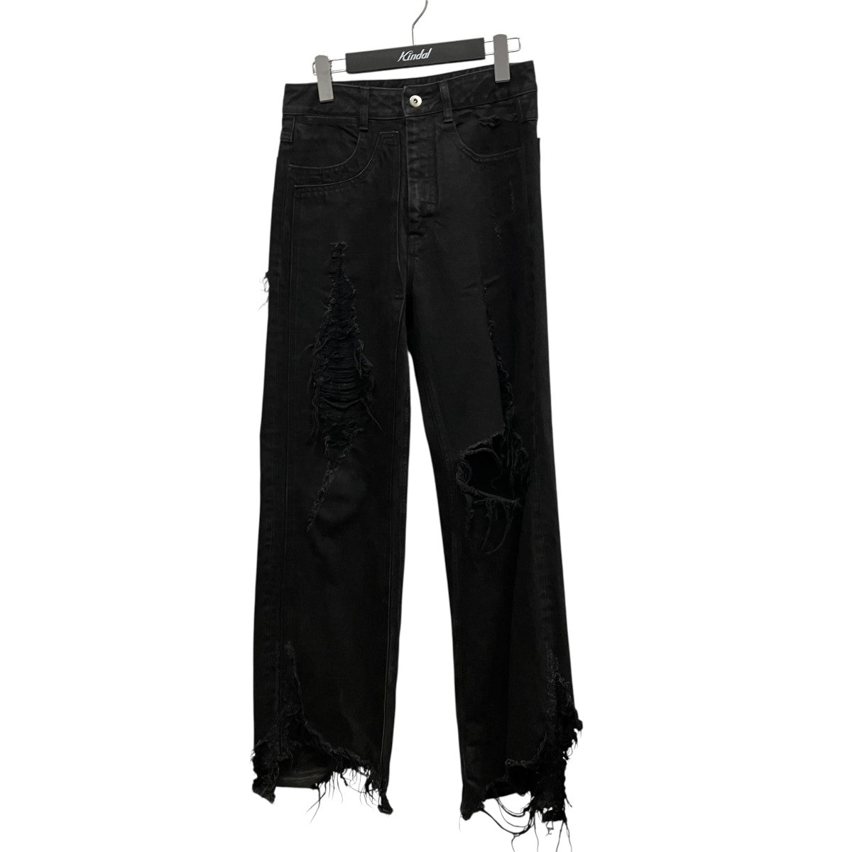 24AWRIPPED JEANSダメージ加工デニムパンツKS2402068