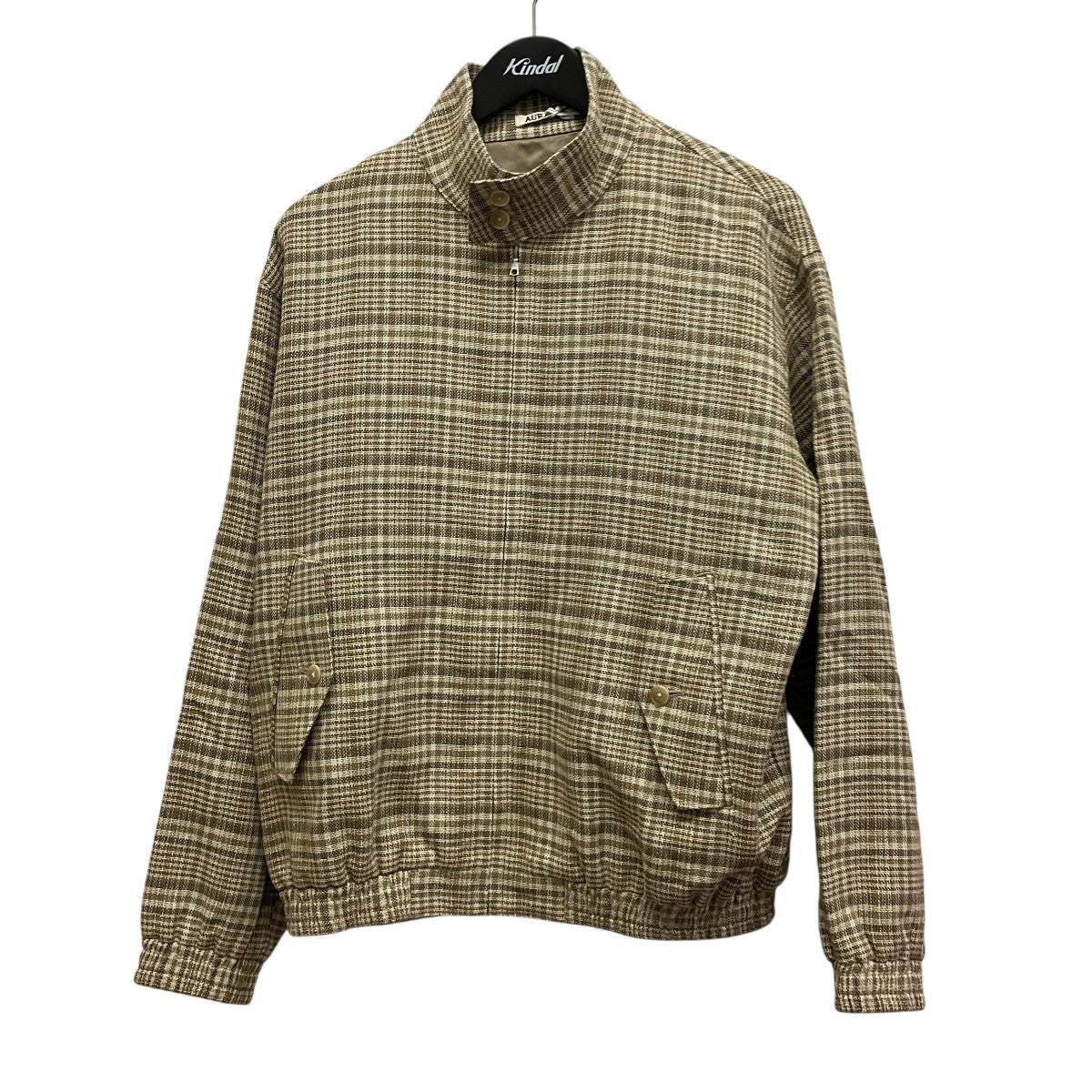 26SSSILK LINEN CHECK BZチェックブルゾンA26SB03SN