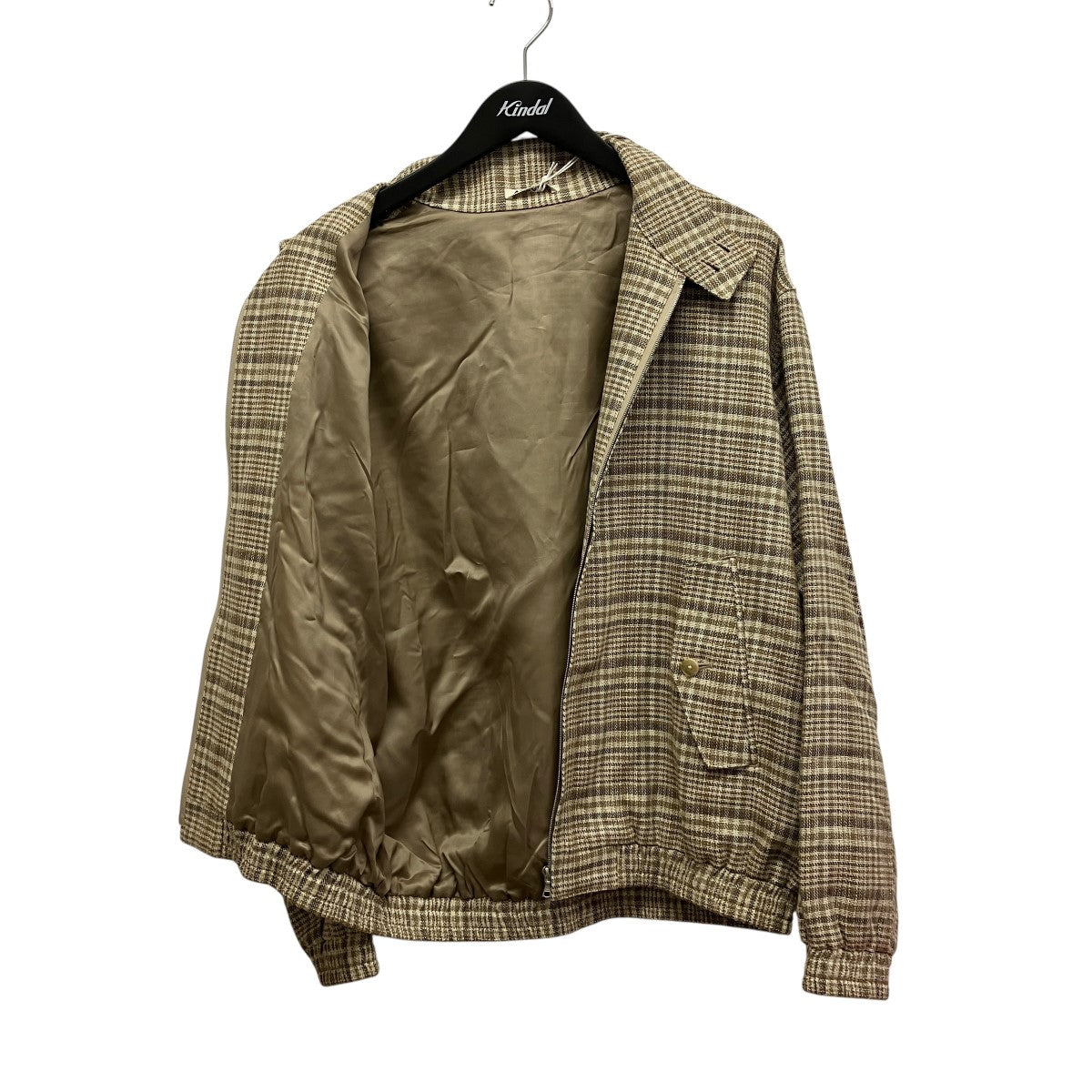 26SSSILK LINEN CHECK BZチェックブルゾンA26SB03SN