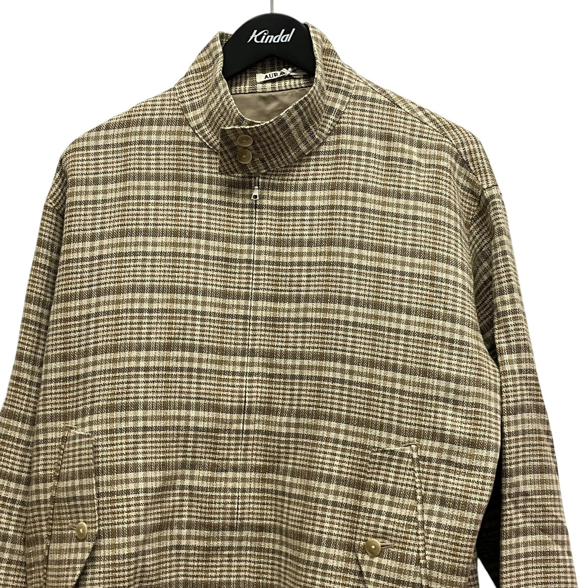 26SSSILK LINEN CHECK BZチェックブルゾンA26SB03SN