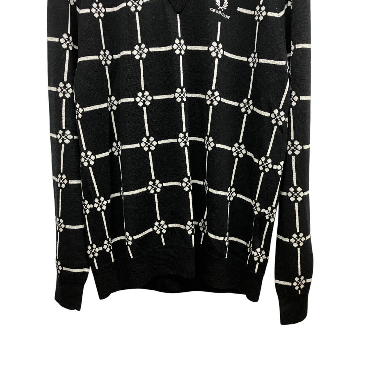 FRED PERRY×KRIS VAN ASSCHE Long Sleeve Knitted JumperハーフジップニットポロシャツSK2106 古着・中古-4枚目のアイテム画像