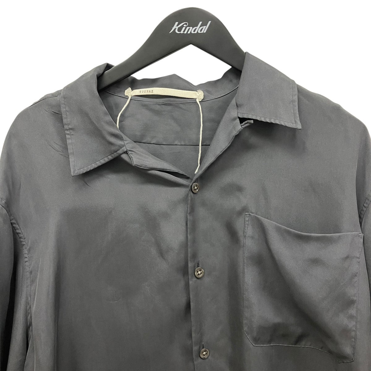 25SSWASHED SILK OPEN COLLAR SHIRTシルク長袖オープンカラーシャツTOH25SS-09