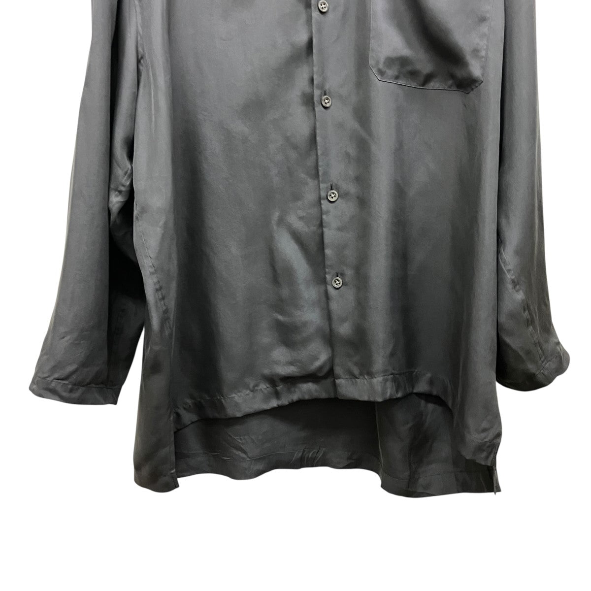 25SSWASHED SILK OPEN COLLAR SHIRTシルク長袖オープンカラーシャツTOH25SS-09