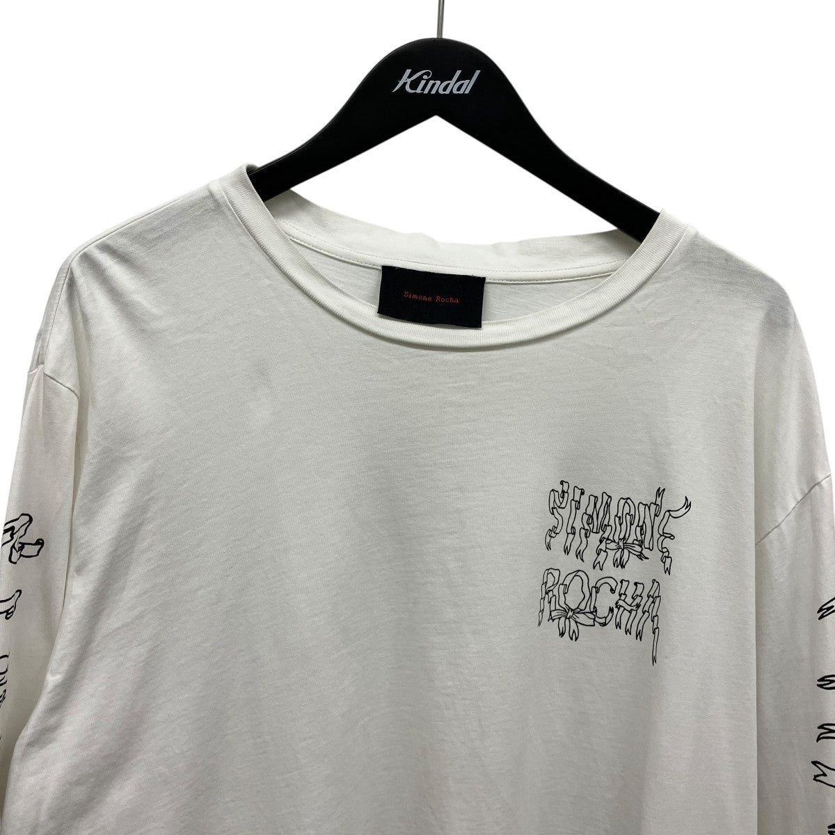 LONG SLEEVE T-SHIRT W  RIBBON LOGO PプリントロングスリーブTシャツ5194P19P21-M