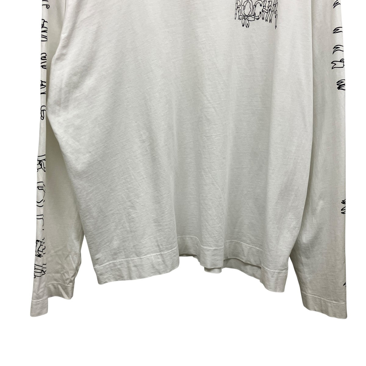 LONG SLEEVE T-SHIRT W  RIBBON LOGO PプリントロングスリーブTシャツ5194P19P21-M