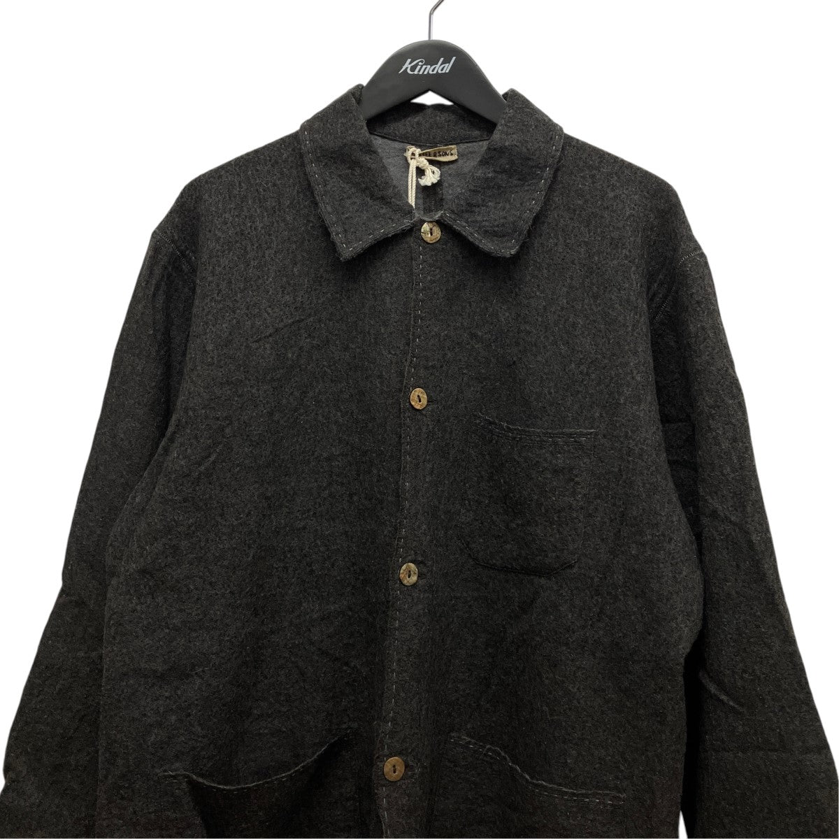 MAATEE＆SONS GUPTA WOOL W FACE COVERALLウールシャツジャケットMT5303-0606 古着・中古-3枚目のアイテム画像