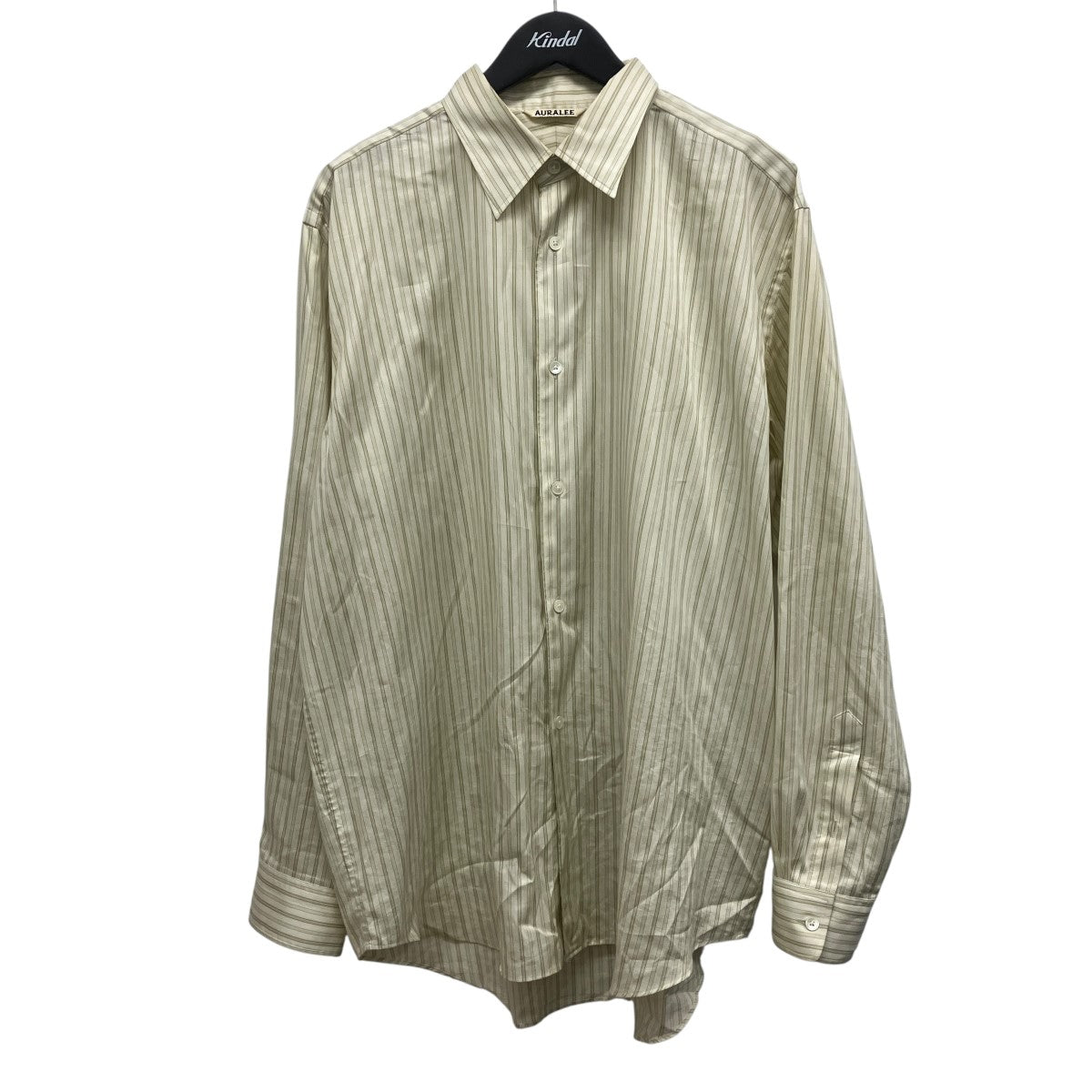 26SSCOTTON SILK STRIPE SHIRTストライプ長袖シャツA26SS01CS