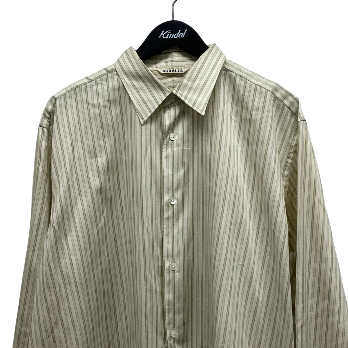26SSCOTTON SILK STRIPE SHIRTストライプ長袖シャツA26SS01CS