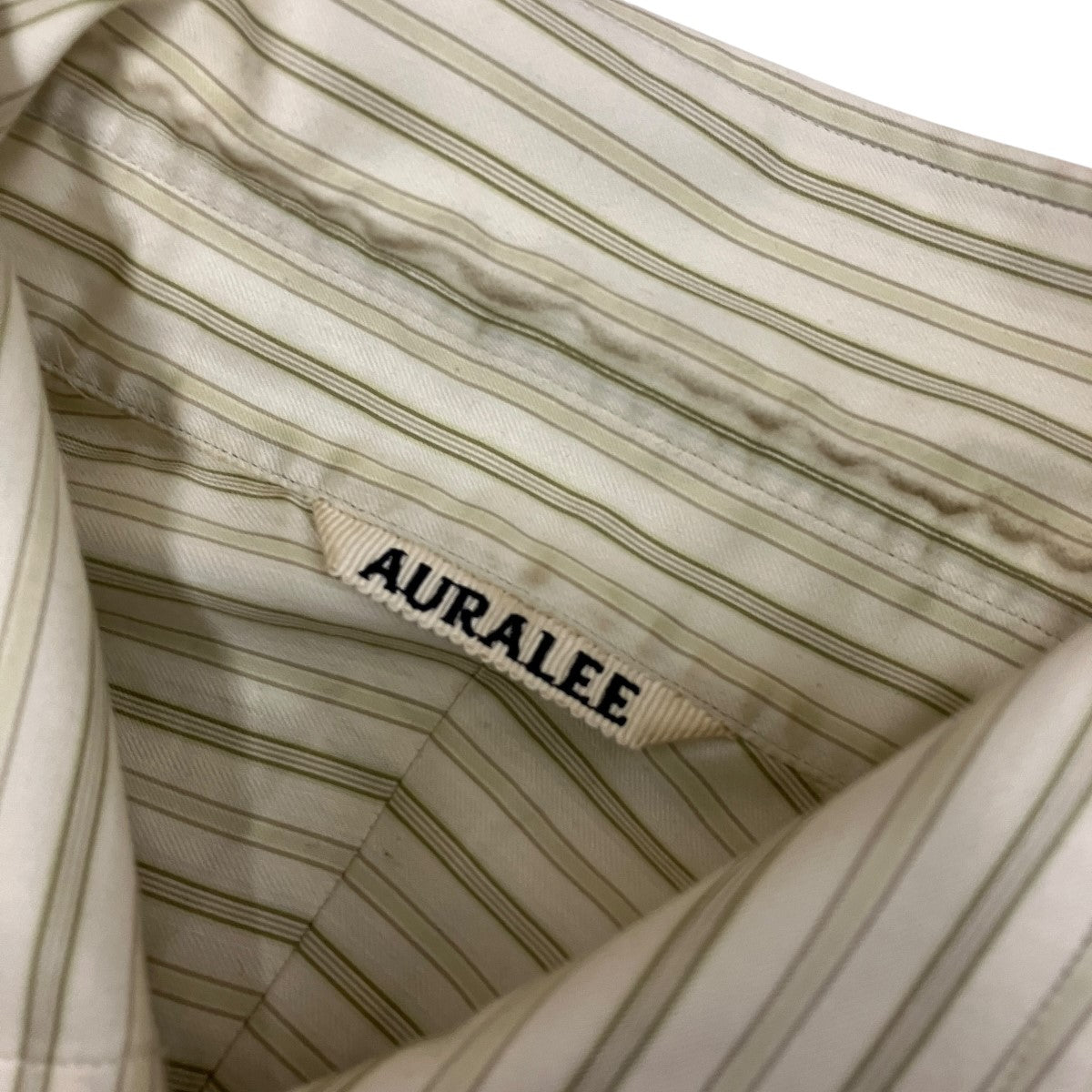 26SSCOTTON SILK STRIPE SHIRTストライプ長袖シャツA26SS01CS