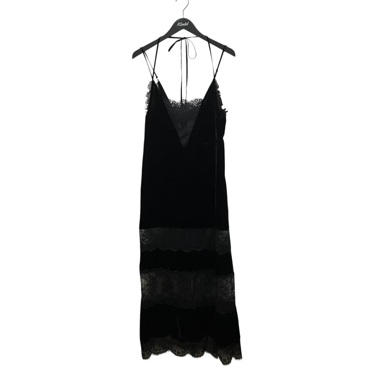 23AWblack lace velour camisole dressベロアレースキャミワンピースTD23AW-0P52ST