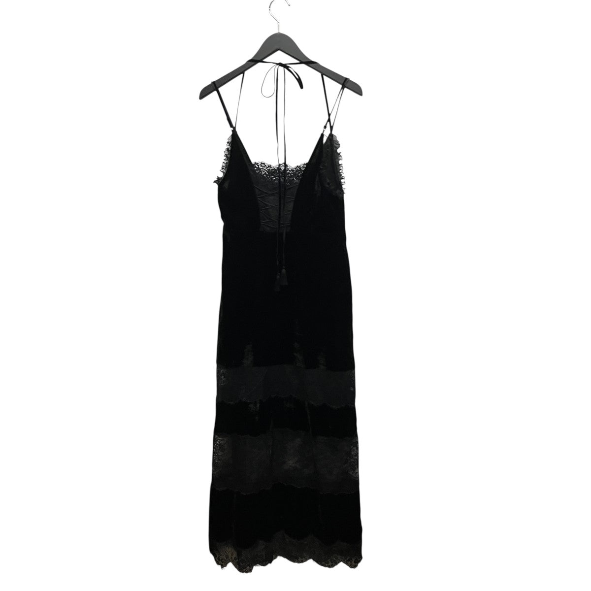 23AWblack lace velour camisole dressベロアレースキャミワンピースTD23AW-0P52ST