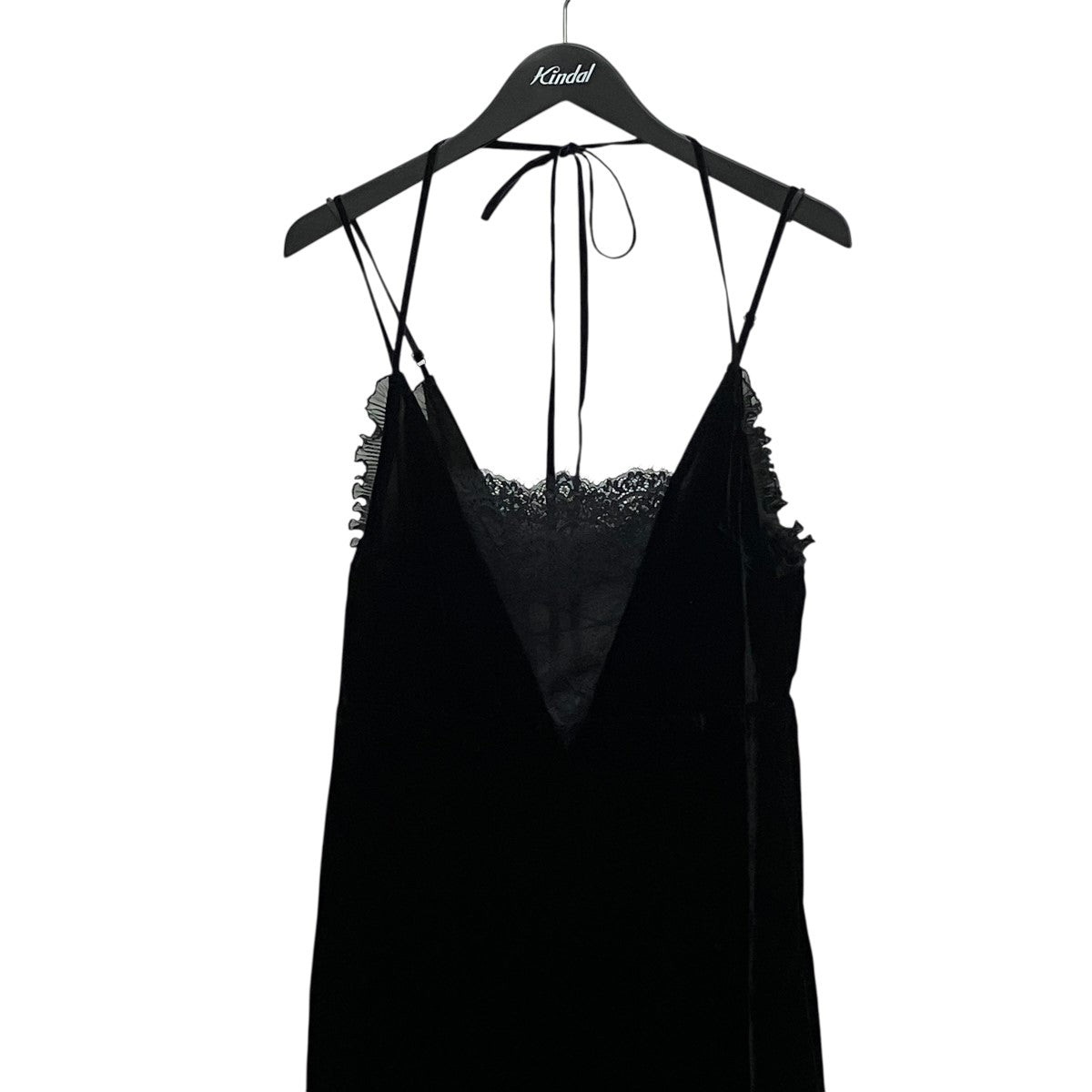 23AWblack lace velour camisole dressベロアレースキャミワンピースTD23AW-0P52ST