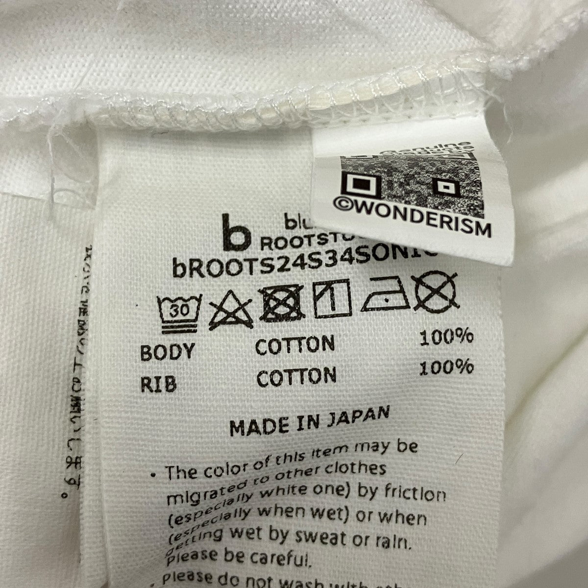プリントTシャツbROOTS24S34SONIC