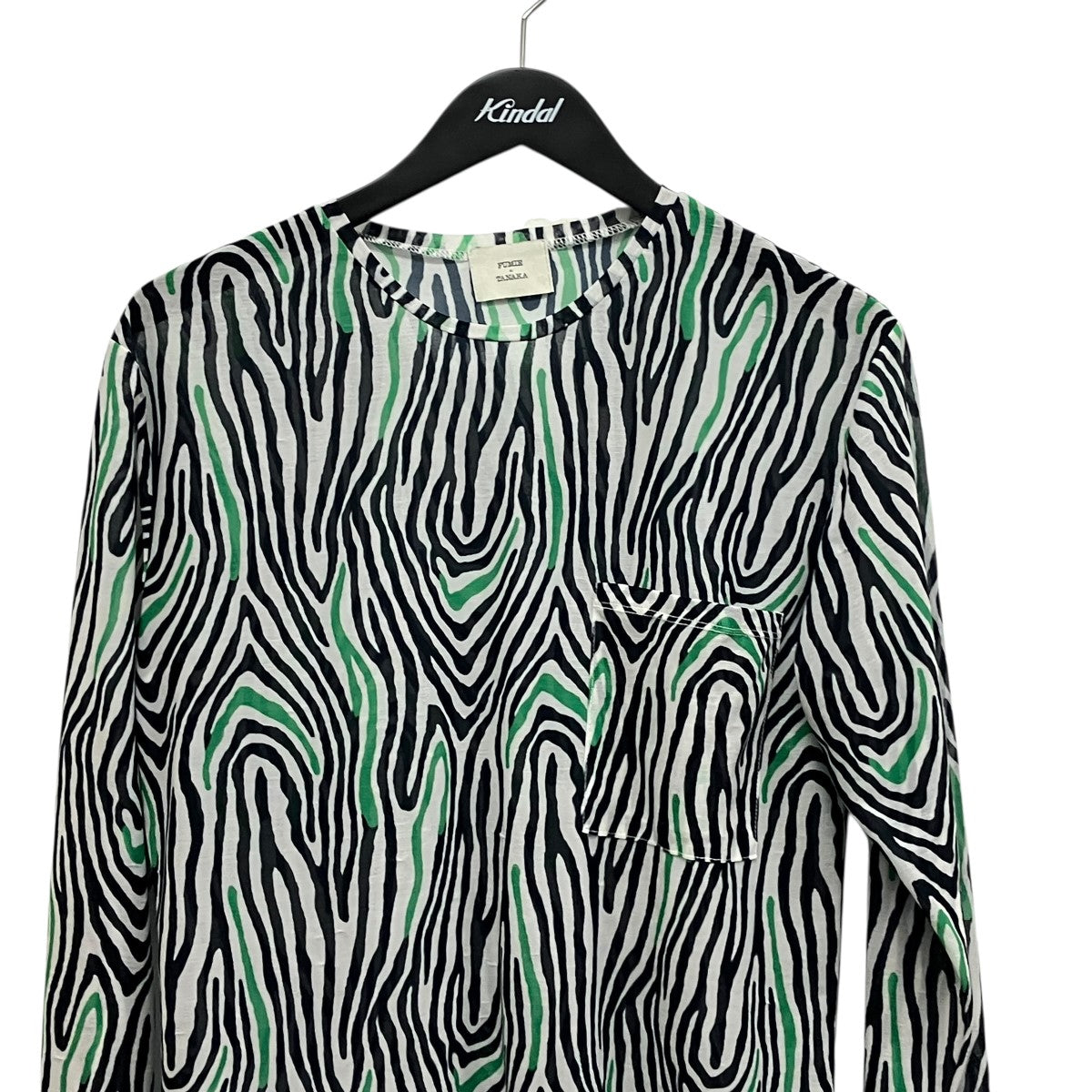 総柄シースルーロングスリーブカットソーF22S-30