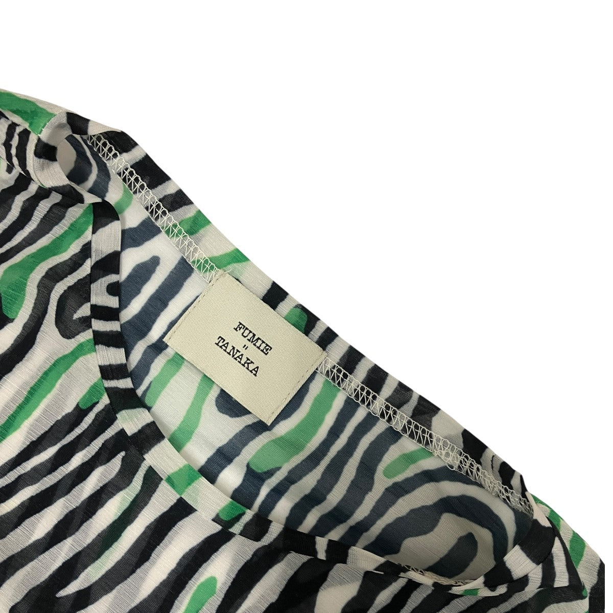 総柄シースルーロングスリーブカットソーF22S-30