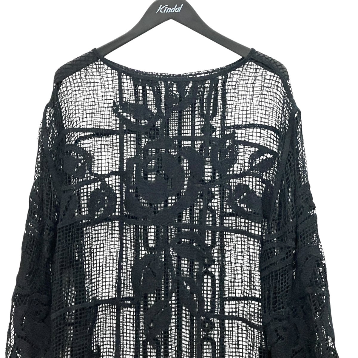 AMERI(アメリ) MEDI LOOSE MESH FLOWER KNIT TOPSメッシュレースロング