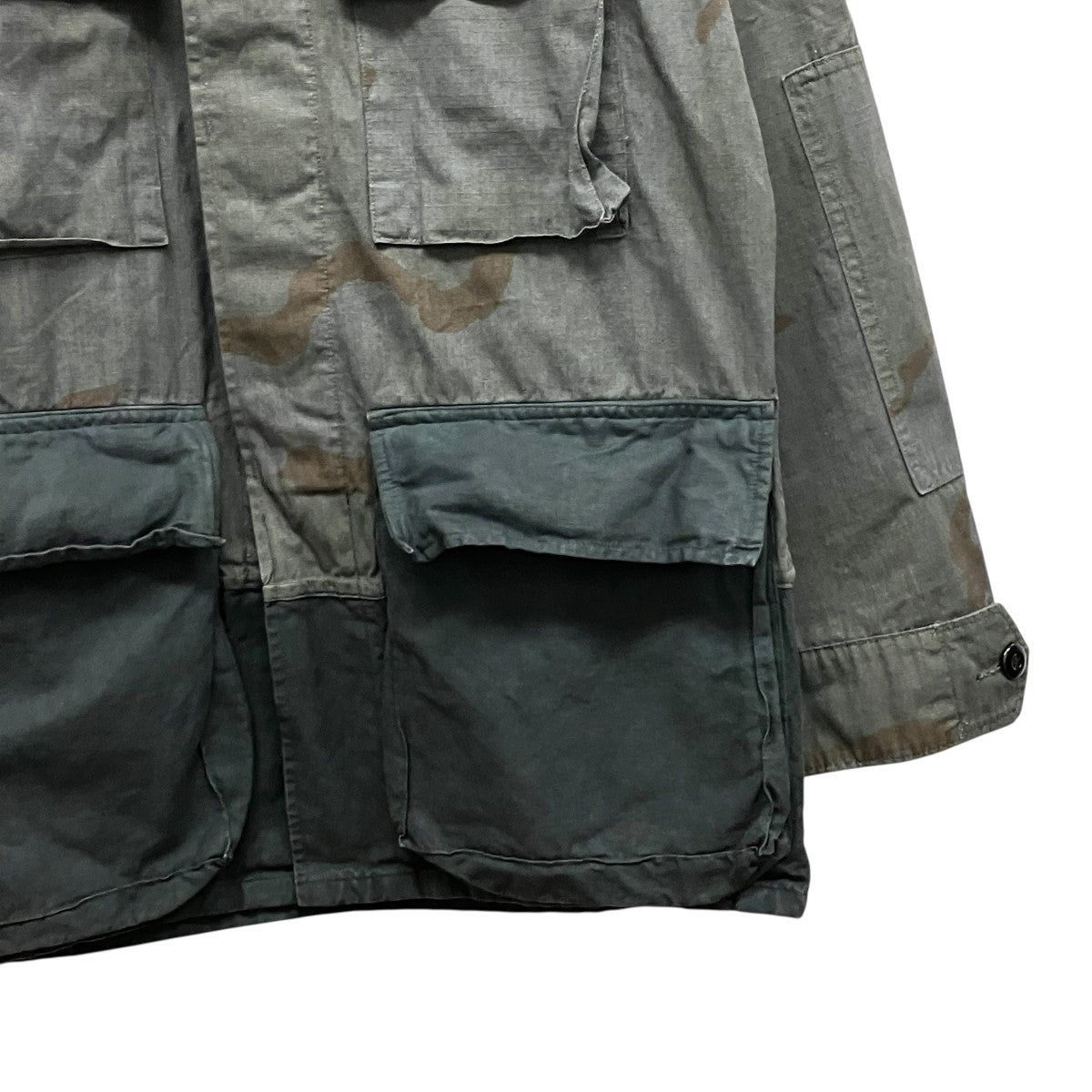 24SSOVERDYED BDU SHIRT JACKETカモ柄ミリタリージャケット24E28OAX07